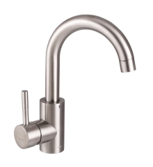 Смеситель для умывальника HAIBA SUS-001-C из нерж. стали SUS304 (Цвет нерж) (HB3892)