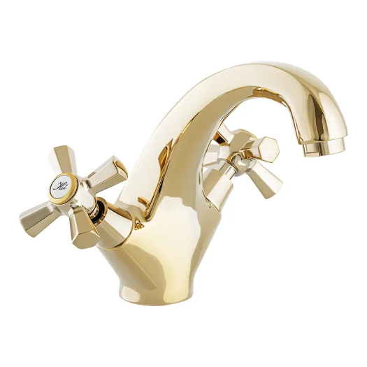 Смеситель для умывальника MIXXUS PREMIUM RETRO GOLD-161 (Цвет золото) (MI5848)