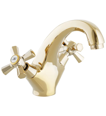 Смеситель для умывальника MIXXUS PREMIUM RETRO GOLD-161 (Цвет золото) (MI5848)
