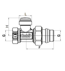 Кран радиаторный Roho R5261-050 - 1/2