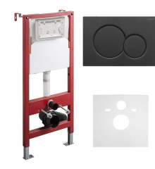 Инсталляция для подвесного унитаза KOER KT-0501-05 500x165x1125mm с панелью смыва KT-0601-05 черная матовая (KR5170)