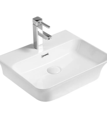 Раковина підвісна-накладна MIXXUS PREMIUM BEVEL-0201 485х410х125mm (отвір під змішувач, перелив) (MP6480)