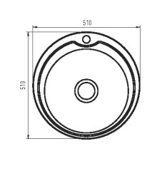 Кухонная мойка Zerix Z510-06-180D (decor) (ZM0585)