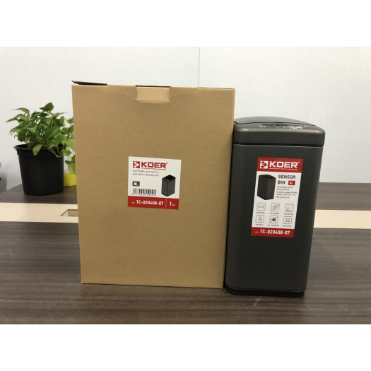 Мусорное ведро сенсорное прямоугольное KOER TC-020408-07 8 л (цвет графит) (KR5590)