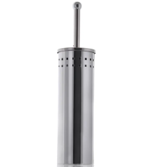 Ершик для унитаза напольный ZERIX LR902 (цвет нержавейка) (ZX2708)