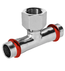 Тройник двухраструбный ВР KOER KQ.T2208F PRESS-INOX AISI 304 22x3/4