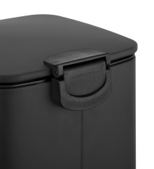 Відро для сміття з плавним закриттям квадратне ZERIX KUBIX-TC0106 BLACK 6 л (колір чорний) (ZX5890)