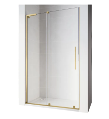 Дверь в нишу Walk-In раздвижная KOER SR SD07-120x200-L-TR-12 прозрачное стекло EASY CLEAN 8мм матовое золото (KR5687)