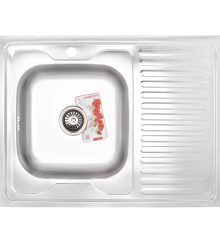 Мийка кухонна Zerix Z8060L-08-180MD (micro decor) (ZS0605)
