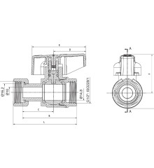 Кран шаровый Roho R115-050B -1/2