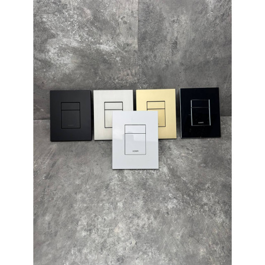 Панель смыва KOER KT-0607-07 157x198x3mm пластиковая, кнопка квадратная (цвет графит) (KR5345)