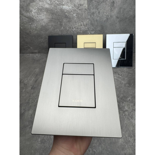 Панель смыва KOER KT-0607-07 157x198x3mm пластиковая, кнопка квадратная (цвет графит) (KR5345)