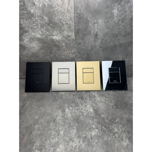 Панель смыва KOER KT-0607-07 157x198x3mm пластиковая, кнопка квадратная (цвет графит) (KR5345)