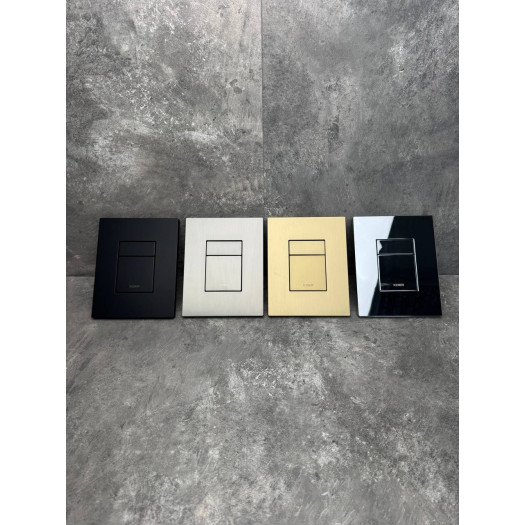 Панель смыва KOER KT-0607-07 157x198x3mm пластиковая, кнопка квадратная (цвет графит) (KR5345)