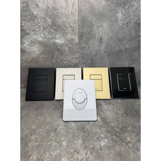 Панель смыва KOER KT-0607-07 157x198x3mm пластиковая, кнопка квадратная (цвет графит) (KR5345)