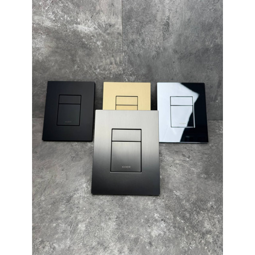 Панель смыва KOER KT-0607-07 157x198x3mm пластиковая, кнопка квадратная (цвет графит) (KR5345)