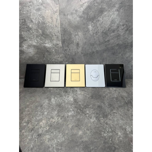 Панель смыва KOER KT-0607-07 157x198x3mm пластиковая, кнопка квадратная (цвет графит) (KR5345)