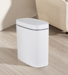 Мусорное ведро сенсорное овальное MIXXUS FLAT-TC0109 WHITE 9 л (цвет белый) (MI7074)