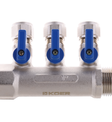 Коллектор теплого пола с фитингом Koer KR.1126-3 1”x3 ways (KR2839)