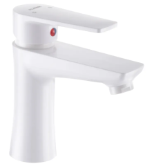 Смеситель для умывальника PLAMIX OSCAR-001(W) WHITE (без подводки) (Цвет белый) (PM0601)