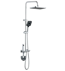 Душевая колонна MIXXUS PREMIUM MARLIN 009-J со смесителем с кноп. переключ., 4 режима (Цвет хром) (MI6830)