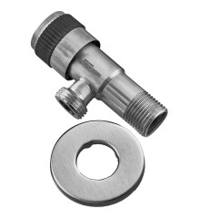 Кран для подключения сантехприборов MIXXUS VAL-04-1/2x1/2 из нерж. стали SUS304 (Цвет нерж) (MI6026)