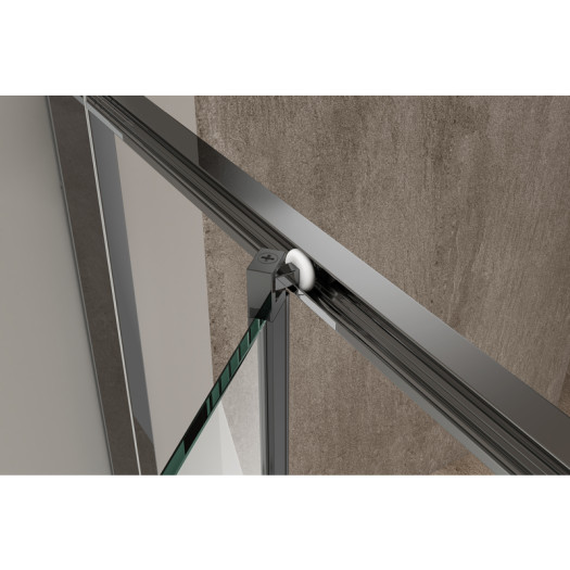 Душевая кабина без поддона KOER SR SC09-90x90x200-L-TR-07 прозрачное стекло EASY CLEAN 6мм графит (KR5685)