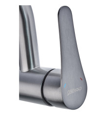 Смеситель для умывальника Champion SAP-001-B Graphite (нерж. сталь) (CH6159)