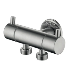 Кран для подключения сантехприборов из нерж. стали ZERIX VAL-13-1/2x1/2x1/2 (ZX5614)