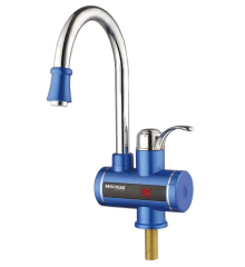 Водонагреватель 3 kW проточный MIXXUS Electra 240-E BLUE с индик. темп., RESET, на мойку (цвет голубой) (MI2747)