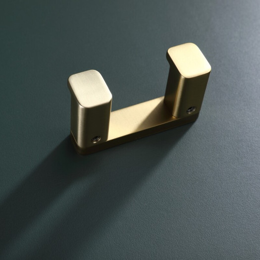 Крючок двойной KOER AS-0101-2-12 (цвет матовое золото) (KR6155)