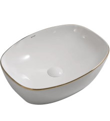 Раковина накладная MIXXUS PREMIUM DIVERSE-0109 EDGE GOLD 500х380х140mm (MP6548)