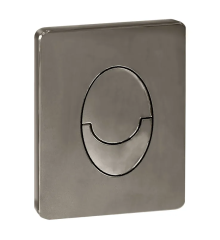 Панель змиву KOER KT-0606-07 157x198x3mm пластикова, кнопка закруглена (колір графіт) (KR5712)
