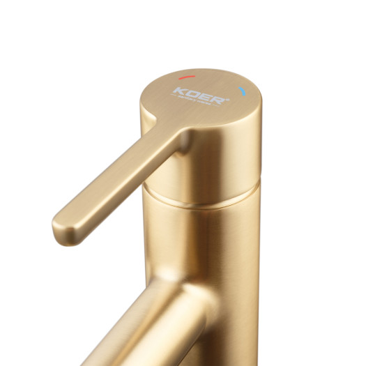 Смеситель для умывальника KOER KB-10029-12 (Цвет матового золота) (KR5501)