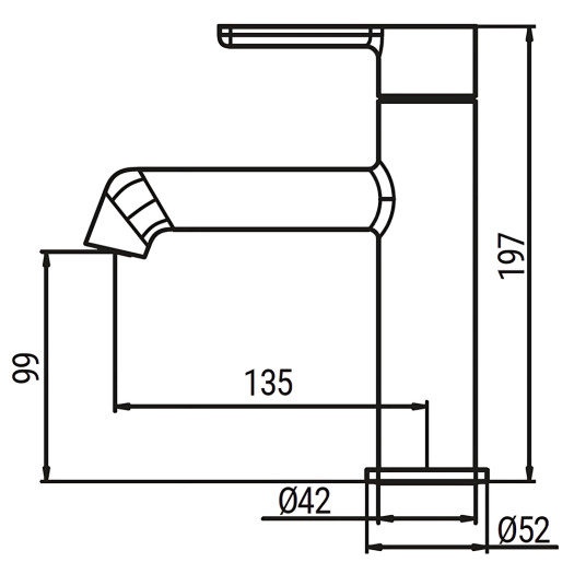 Смеситель для умывальника KOER KB-10029-12 (Цвет матового золота) (KR5501)