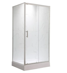 Душевая кабина с низким поддоном MIXXUS HARD SCT01-120x80x198-TR CHROME прозрачное стекло 5мм NEW (MI8428)