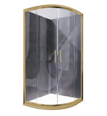 Душевая кабина без поддона KOER SR SC04-90x90x195-TR-12 прозрачное стекло EASY CLEAN 5мм матовое золото (KR5681)