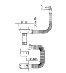 Сифон для кухни MIXXUS SK-07-A 3 1/2