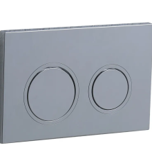 Панель змиву KOER KT-0605-01 220x140x12mm пластикова, кнопка кругла (колір хром) (KR5317)