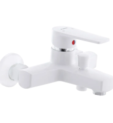 Змішувач для ванни PLAMIX LEO-009 WHITE (без шланга та лійки) (Колір білий) (PM0555)