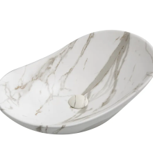Раковина накладная MIXXUS PREMIUM WAVE-0105 MARBLE 620х360х160mm (MP6559)