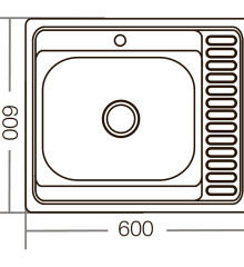 Мойка кухонная Zerix Z6060R-06-160E (Satin) (ZM0577)