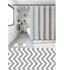 Шторка для ванной ZERIX SCP-016-180x200 из PEVA (полиэтиленвинилацетата) (Узор 