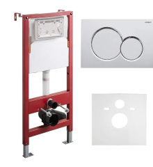 Инсталляция для подвесного унитаза KOER KT-0501-01 500x165x1125mm с панелью смыва KT-0601-01 хром (KR5168)
