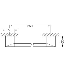 Поручень для ванни/тримач для рушника Grohe Selection Cube (40807000)