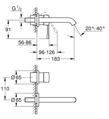 Змішувач для раковини прихованого монтажу Grohe Essence M-Size (29192001)