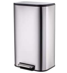 Відро для сміття з плавним закриттям прямокутне MIXXUS CUBIC-TC0112 SS COLOR 12л (колір нержавійка) (MI7089)