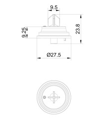 Мембрана для наполнительного клапана бачка унитаза KOER KT-1411 для KT-0105, KT-0106 (KR5708)