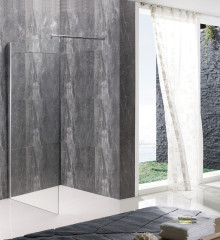 Душова перегородка Walk-In MIXXUS PREMIUM FLAT SP01-140x200-TR CHROME прозоре скло 8мм (MI6853)