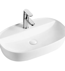 Раковина накладная MIXXUS PREMIUM ELLIPSE-0202 610х400х120mm (отверстие под смеситель) (MP6483)